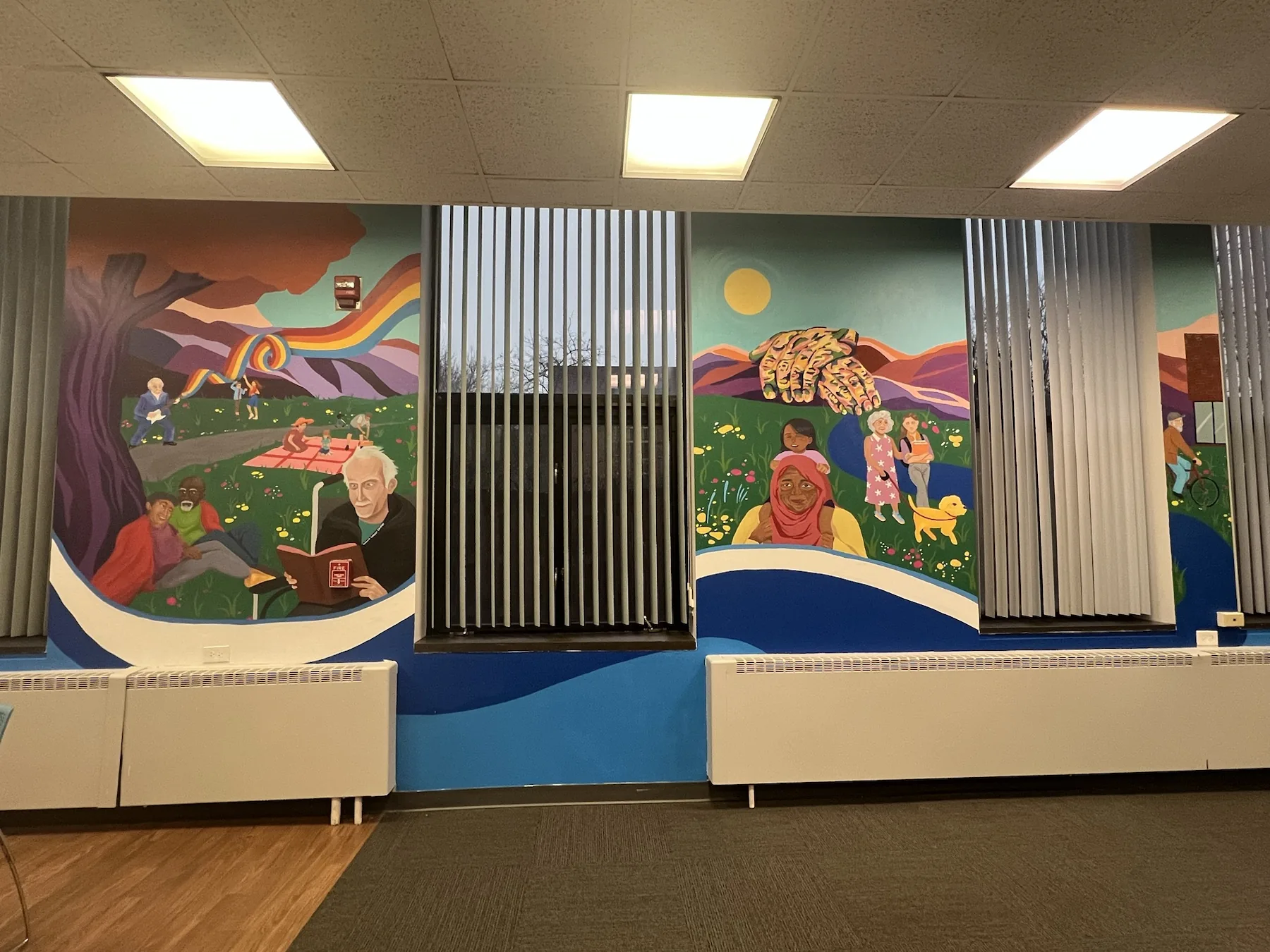 Completed panoramic mural