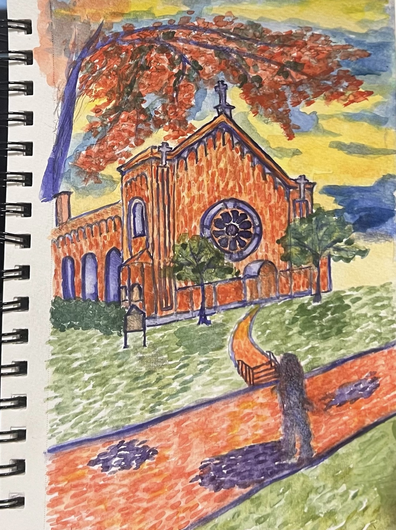Colorful architectural artwork by Leigh Banner