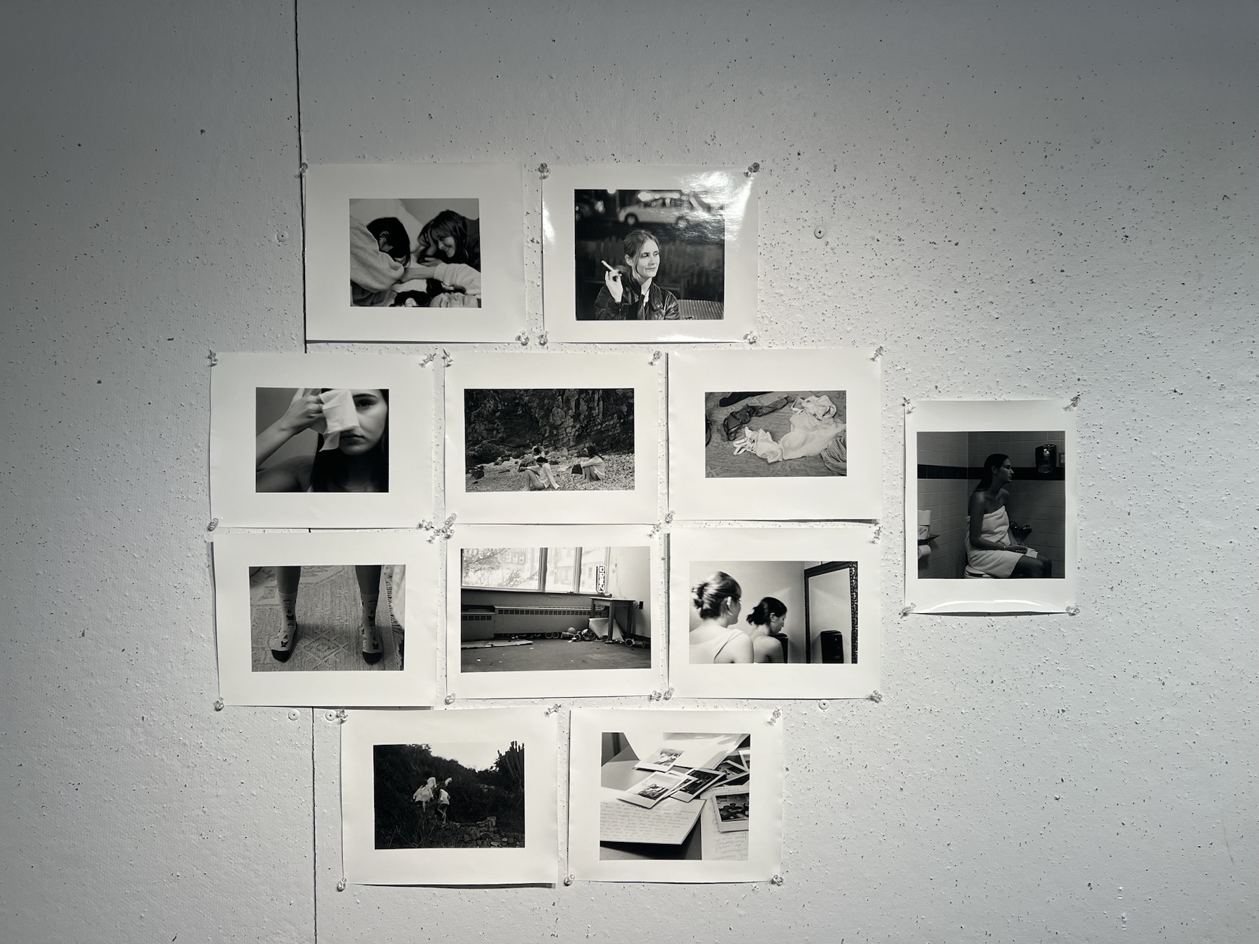 Installation view of Leigh Banner's monochrome photography